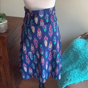 LuLaRoe high waisted feather skirt